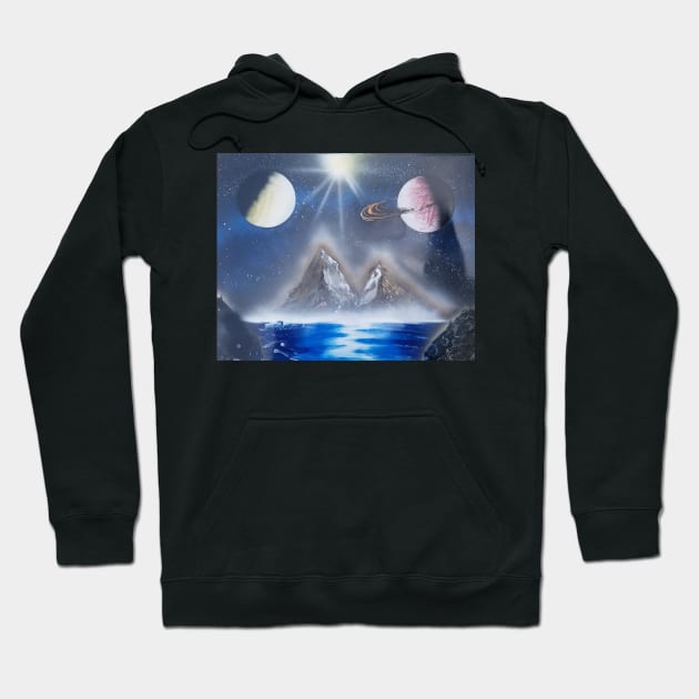 Mountain scene Hoodie by JMC Designs 